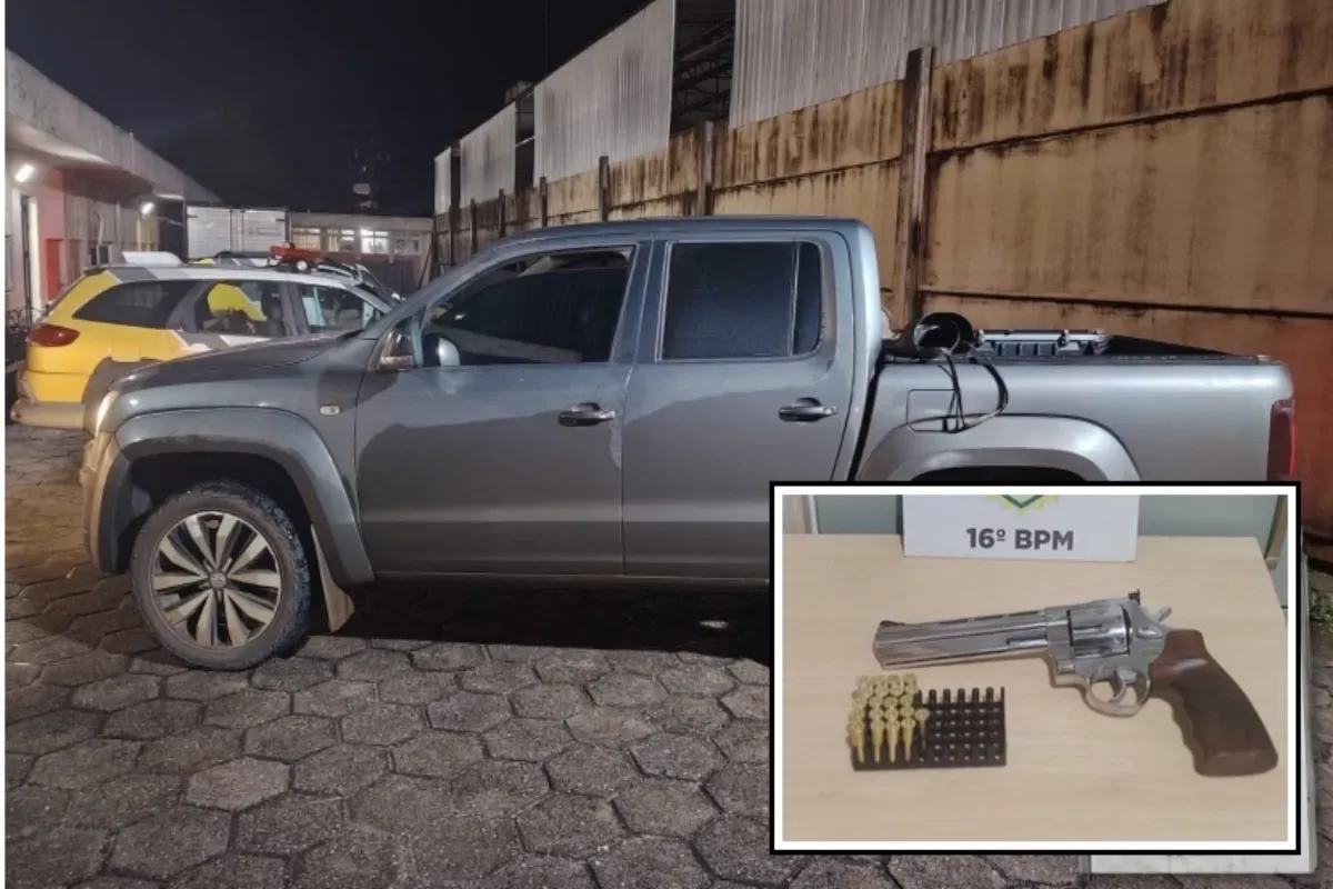 Candói: CAC é preso com Amarok clonada e arma