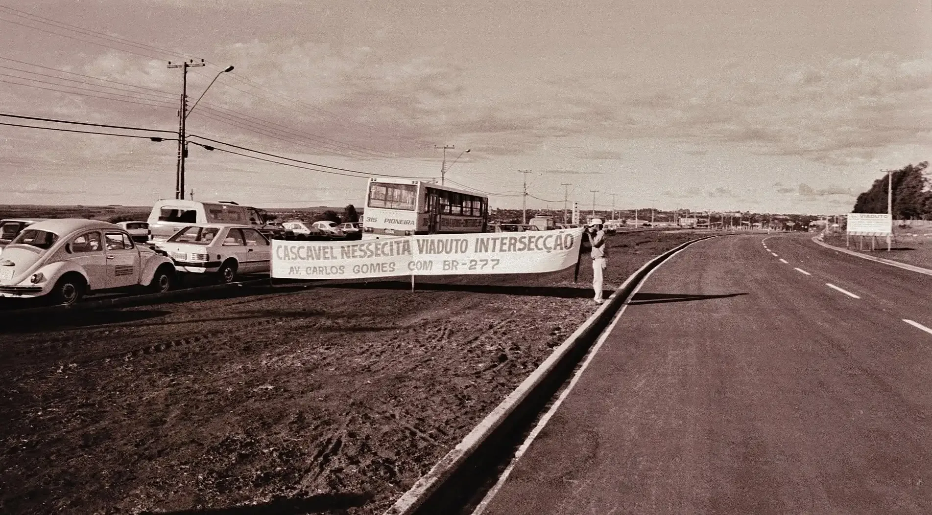 Inauguração do viaduto da Tancredo Neves - 1986