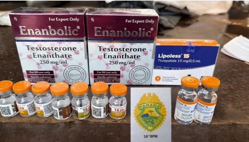 Candói: operação integrada apreende anabolizantes e tirzepatida contrabandeados na BR-277