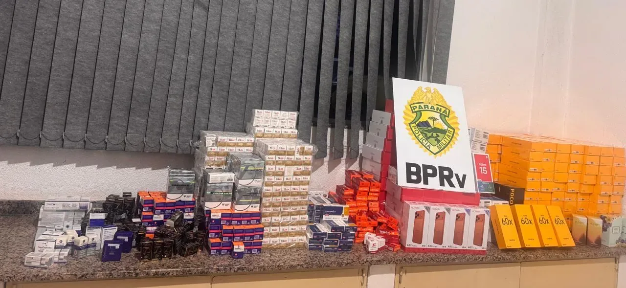 BPRv apreende 243 celulares e mais de 3,7 mil ampolas de canetas emagrecedoras no Paraná