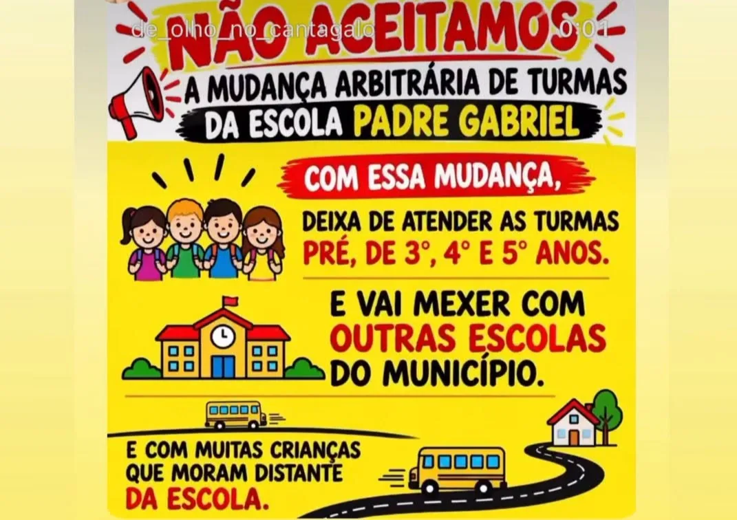Pais de alunos contestam mudanças nas matrículas em escola de Cantagalo