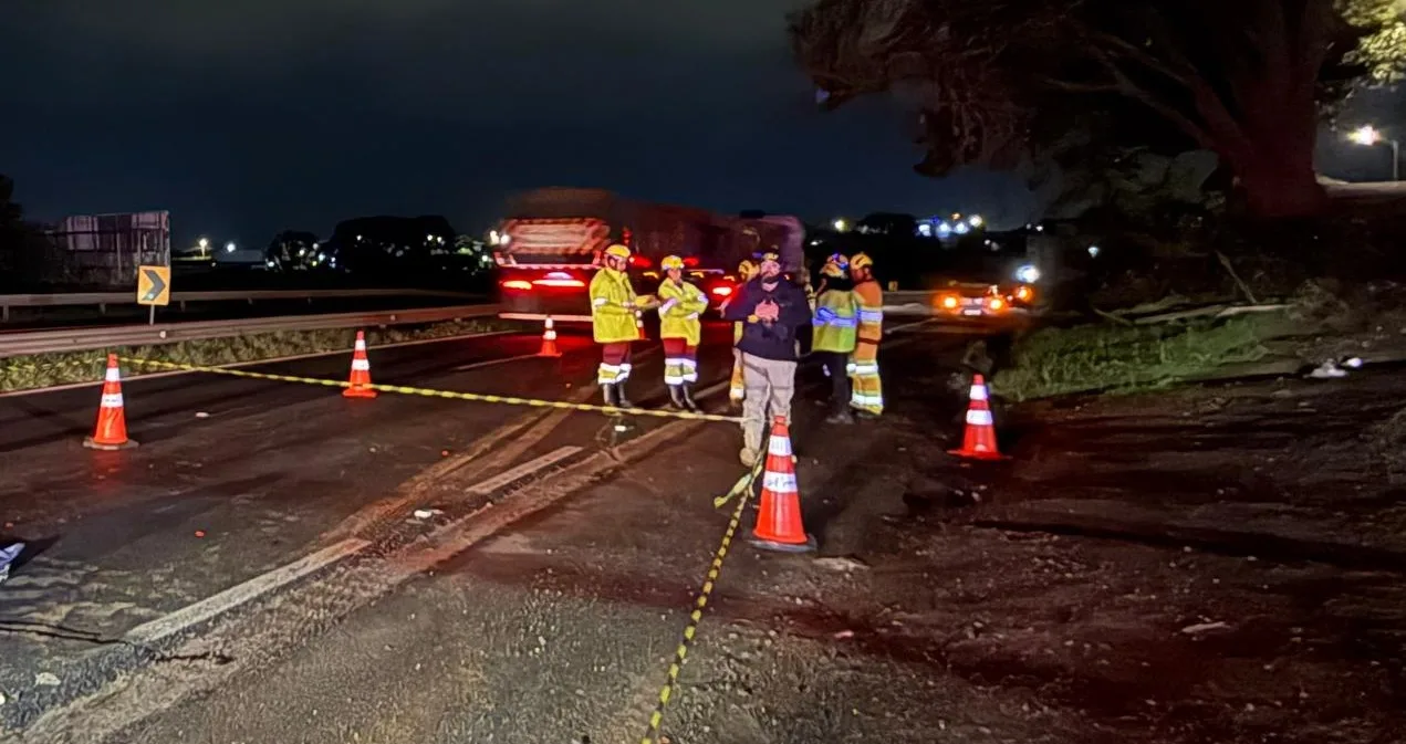 Homem morre após ser atropelado na BR-376, em Ponta Grossa