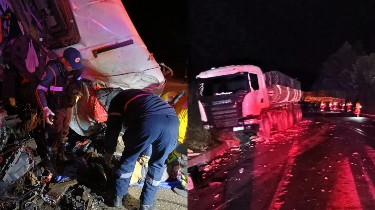 Acidente envolvendo caminhões deixa uma pessoa morta na BR-282, em Rancho Queimado